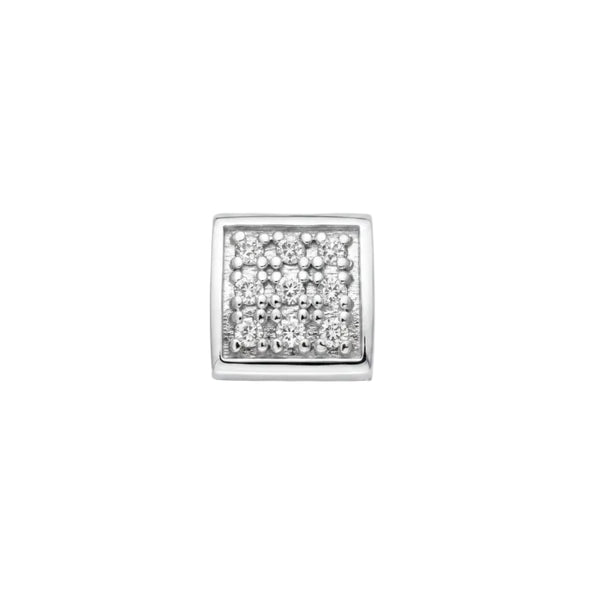 Elements Essenziali Quadrato in Oro Bianco e Diamanti da 0,04 ct ECF11734.004
