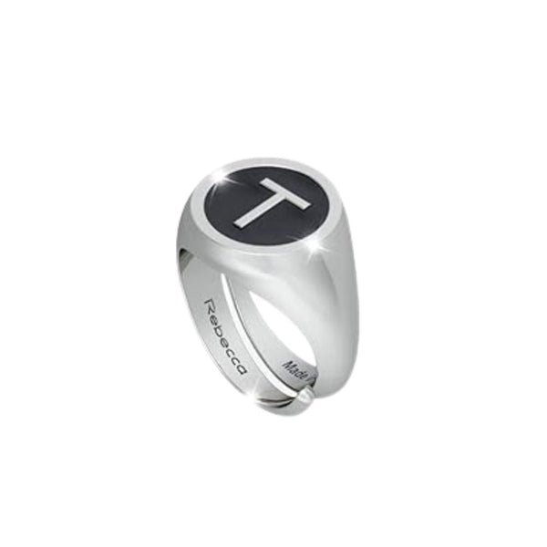Anillo con inicial en T de Rebecca Chevalier