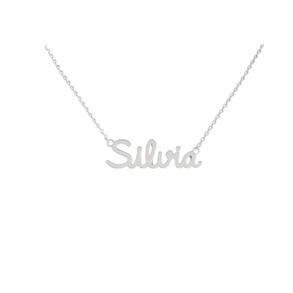 Collana Nome Silvia In Acciaio 316 -