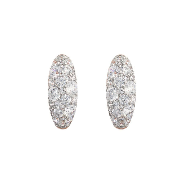 Orecchini Bronzallure a Lobo Ovali con Pavé di Cubic Zirconia WSBZ02461.WR