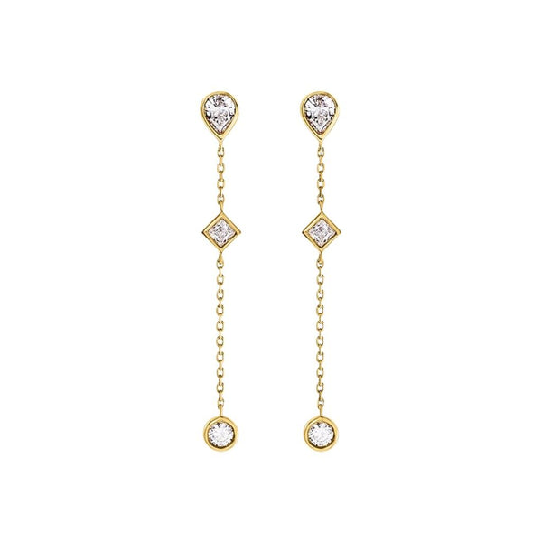 Orecchini Stroili Pendenti Claire Oro Giallo9 KT Cubic Zirconia 1437098