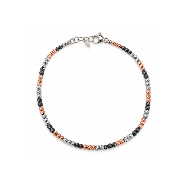 Bracciale Handmade Milleluci in Oro Bianco, Rosa e Brunito 18 KT BRML09