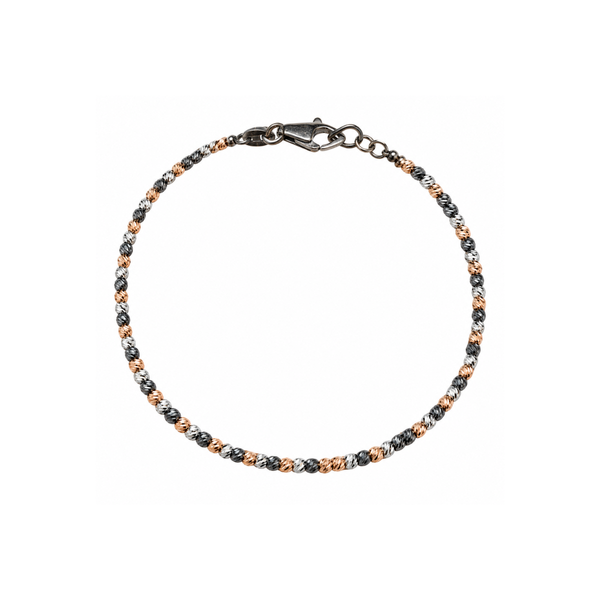 Bracciale Handmade Milleluci in Oro Bianco, Rosa e Brunito 18 KT BRML06