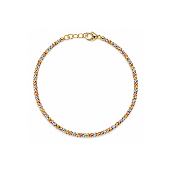 Bracciale Handmade Milleluci in Oro Bianco, Giallo e Rosa 18 KT BRML05