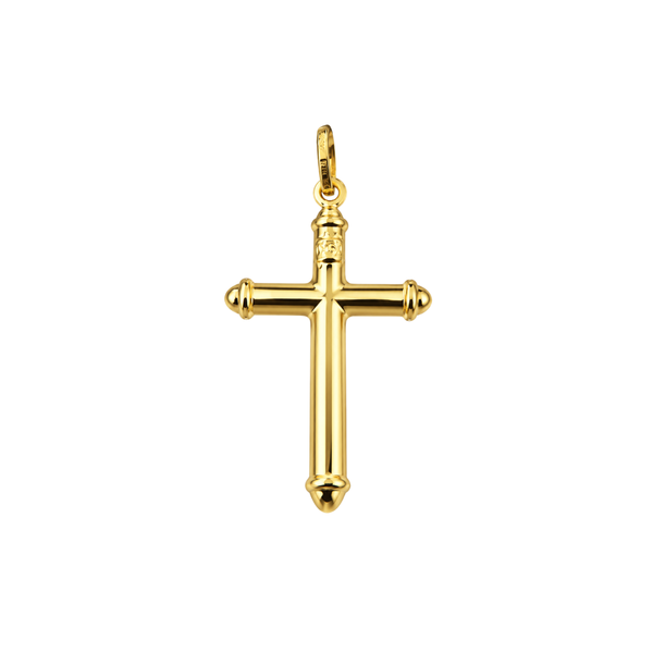 Cruz colgante de oro amarillo de 18 quilates