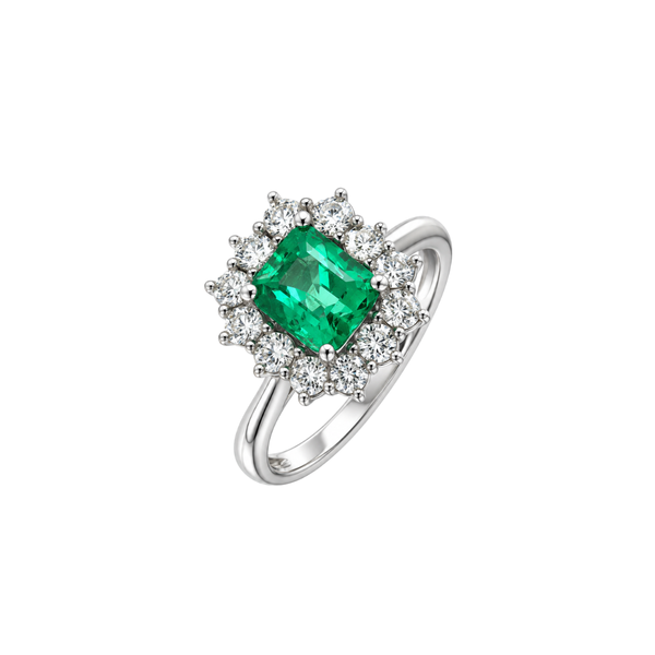 Anello Mirco Visconti con Smeraldo Naturale Ottagonale e Diamanti Z681/B30S