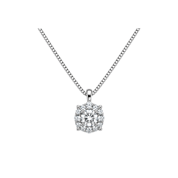 Collana Mirco Visconti Solitario Magic in Oro Bianco e Diamanti -