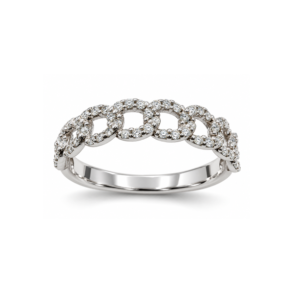 Anillo Groumette de Davite&Delucchi en oro blanco y diamantes