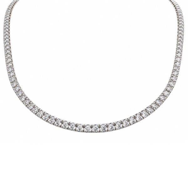 Collar tenis Giorgio Visconti de oro blanco de 18 quilates y diamantes naturales GB40199F