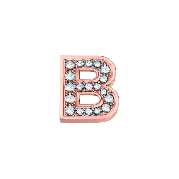 Charm Elements Lettera B in Oro Rosa e Diamanti 0,02 ct DCHF9143B.003