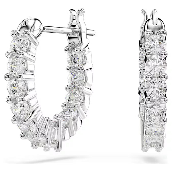 Orecchino Swarovski Vittore A Cerchio Con Pietre Tonde Bianche 5562126