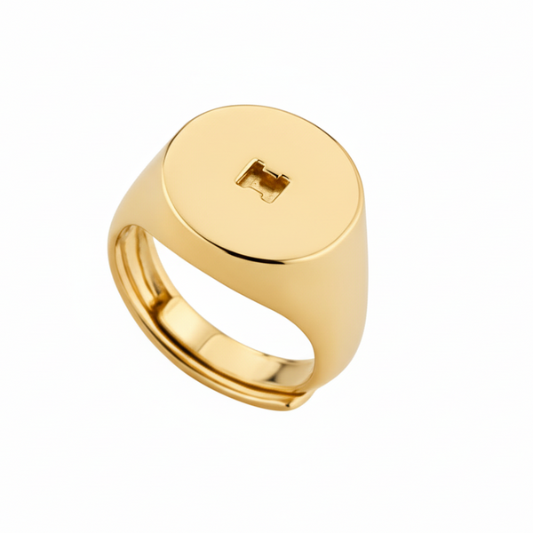 Anello Marcello Pane Chevalier Tondo Dorato