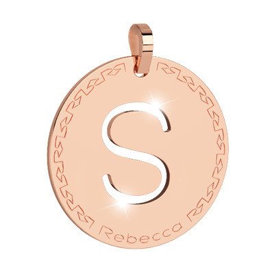 Rebecca Charm Mi Alfabeto Inicial Letra Mediana S Rosa