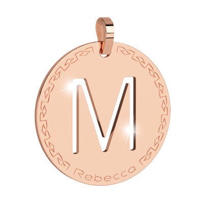 Rebecca Charm Mi Alfabeto Inicial Letra Mediana M Rosado