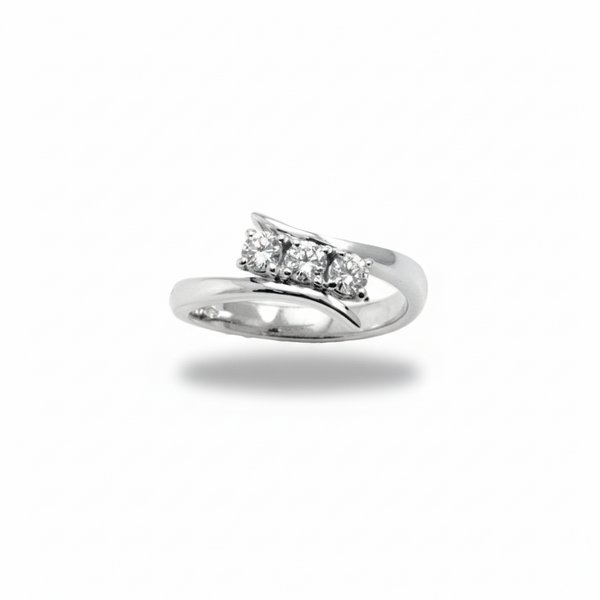 Davite & Delucchi Trilogy Ring in White Gold with 0.40 ct Diamonds