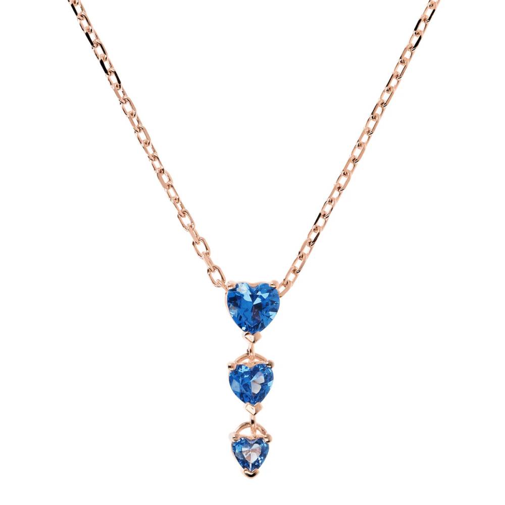 Bronzallure Collana Tre Cuori Graduati in Cubic Zirconia