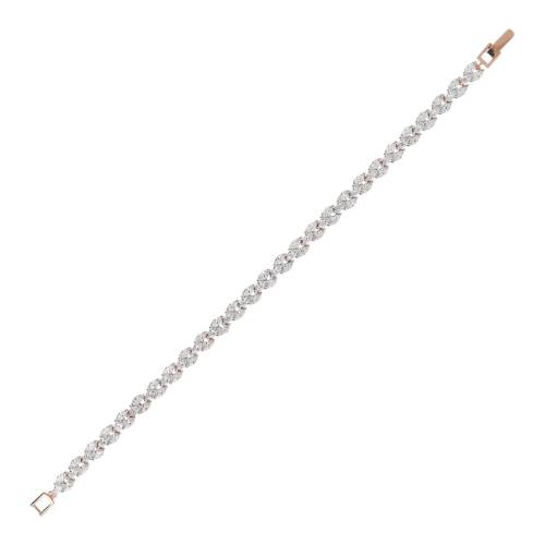 Bronzallure Bracciale Tennis Design Treccia con Cubic Zirconia