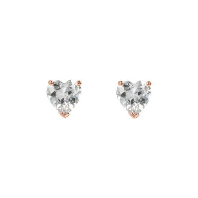 Bronzallure Orecchini Cuore a Lobo in Cubic Zirconia