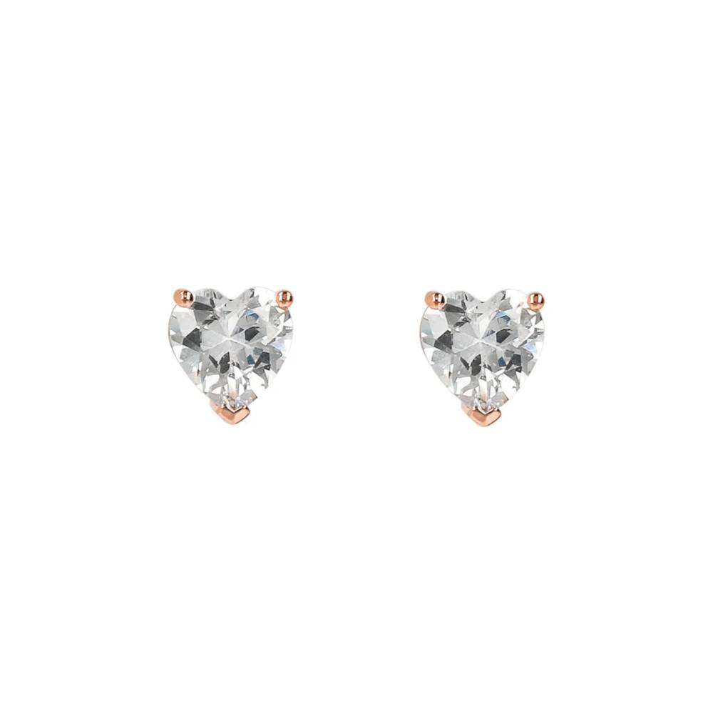 Bronzallure Orecchini Cuore a Lobo in Cubic Zirconia