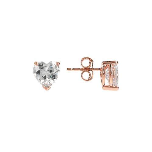 Bronzallure Orecchini Cuore a Lobo in Cubic Zirconia