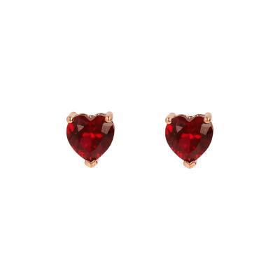 Bronzallure Orecchini Cuore a Lobo in Cubic Zirconia