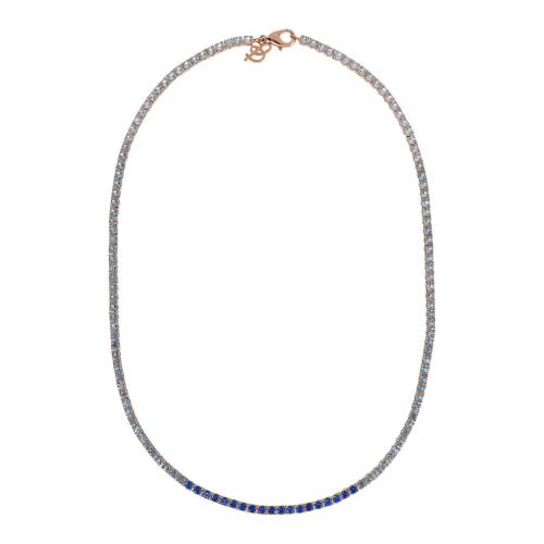 Bronzallure Collana Tennis con Cubic Zirconia Effetto dégradé