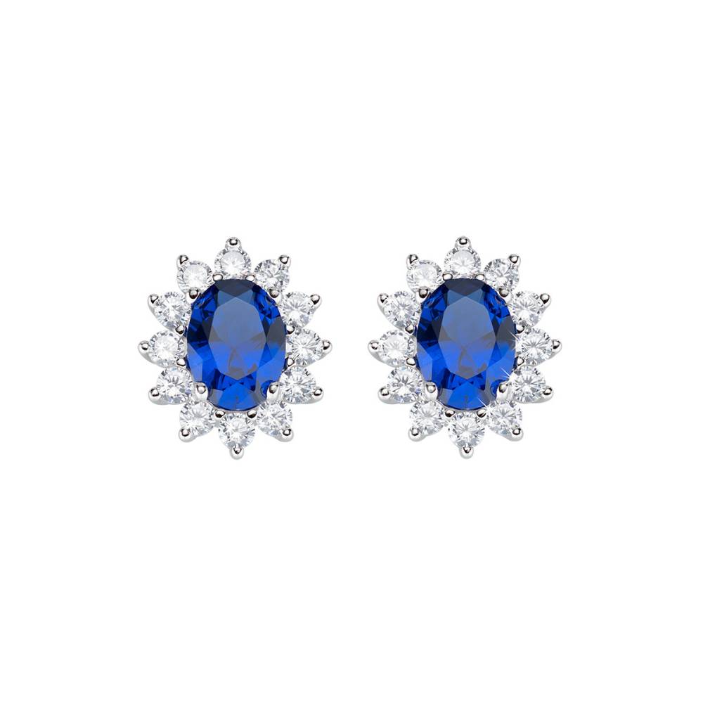 Amen Orecchini Royal Lady Zircone Blu