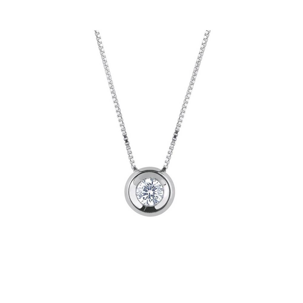 Bibigì Collana Punto Luce a Cipollina con Diamante 0.01 ct