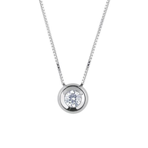 Bibigì Collana Punto Luce a Cipollina con Diamante 0.01 ct