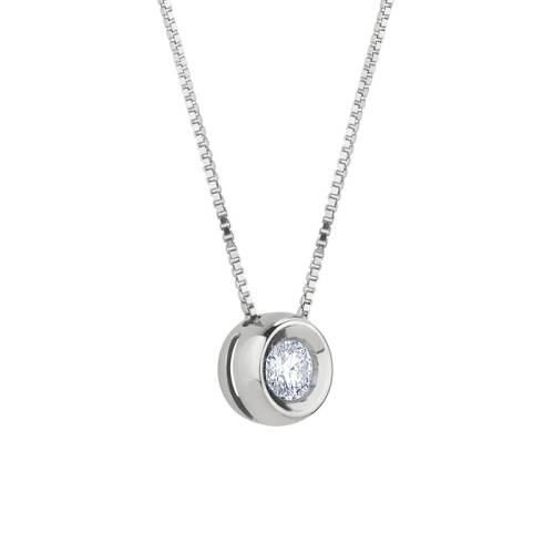 Bibigì Collana Punto Luce a Cipollina con Diamante 0.01 ct