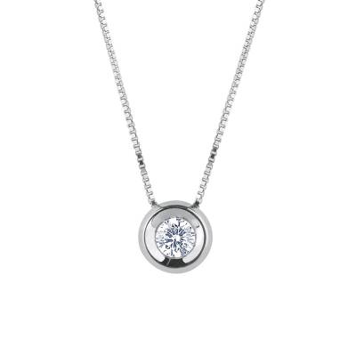 Bibigì Collana Punto Luce a Cipollina con Diamante 0.03 ct