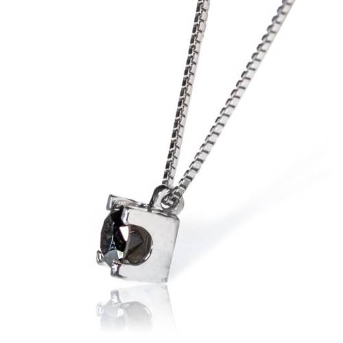 Bibigì Collana Punto Luce Brillante Nero 0.09 ct