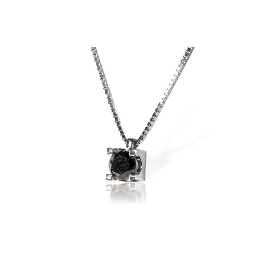 Bibigì Collana Punto Luce Brillante Nero 0.09 ct