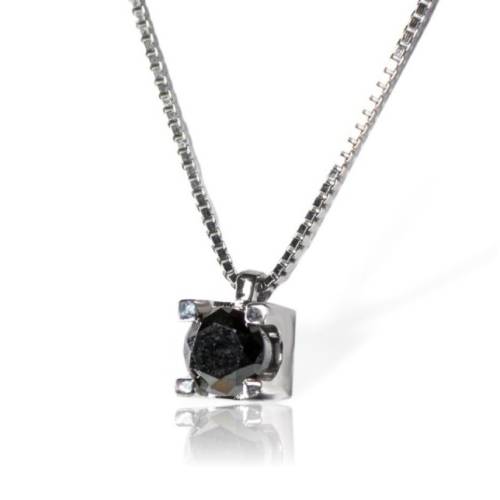 Bibigì Collana Punto Luce Brillante Nero 0.13 ct