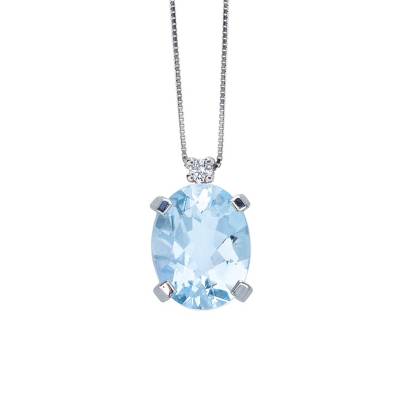 Bibigì Collana con Acquamarina Ovale 0.08ct