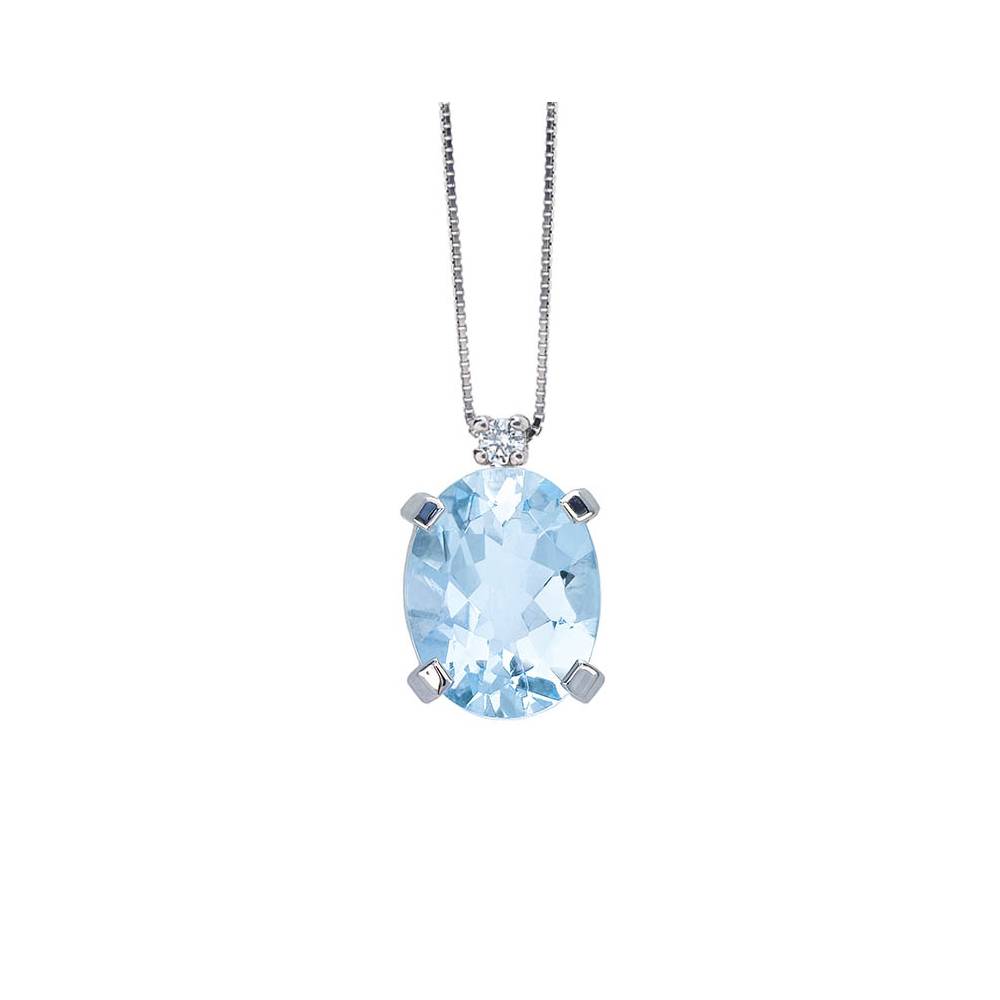 Bibigì Collana con Acquamarina Ovale 0.08ct