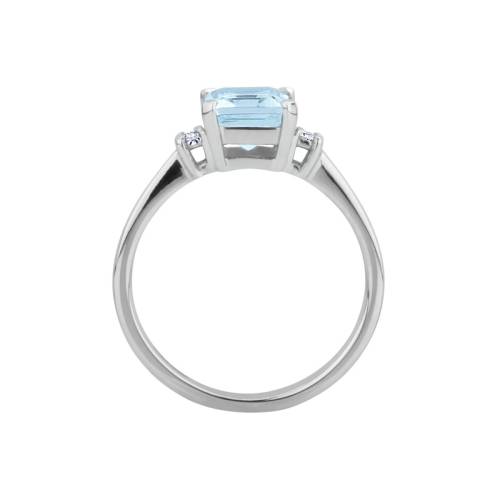 Bibigì Orecchini in Oro Bianco con Acquamarina 0.11 ct e Brillanti