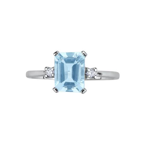 Bibigì Anello con Acquamarina Taglio Smeraldo 0.16 ct