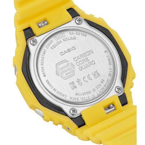 Orologio G-Shock Giallo con Cassa Ottagonale e Quadrante Nero