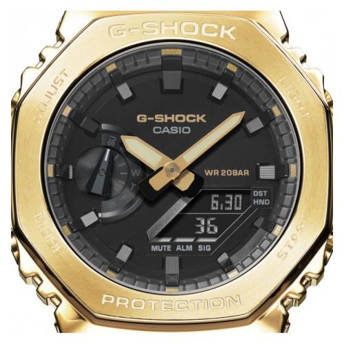 Orologio G-Shock Unisex con Cassa Dorata Ottagonale e Cinturino in Silicone