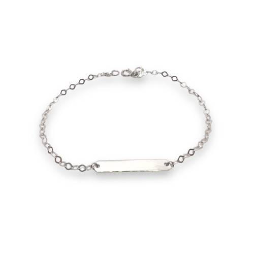 Bracciale Bimbo in Oro Bianco con Targhetta