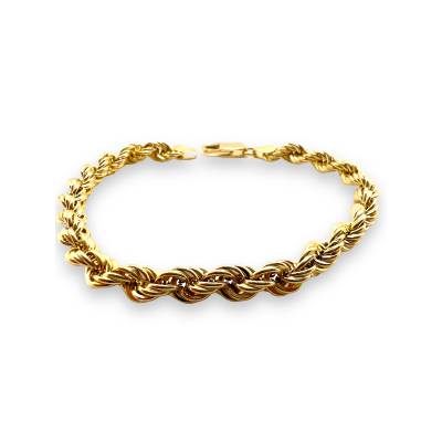 Bracciale Donna a Fune Intrecciata in Oro Giallo 18kt