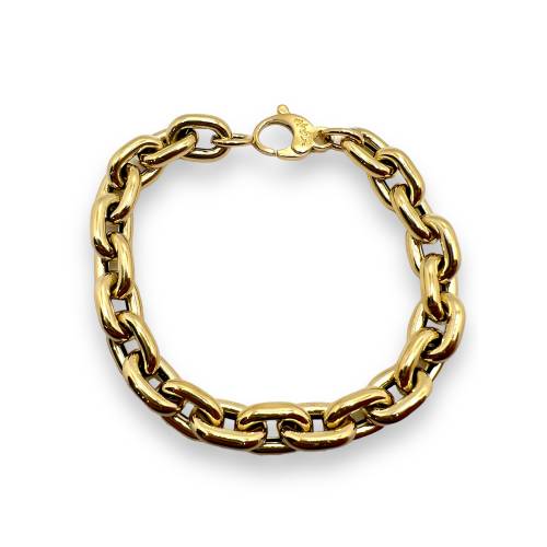 Bracciale Donna in Oro Giallo 18kt con Maglie Larghe