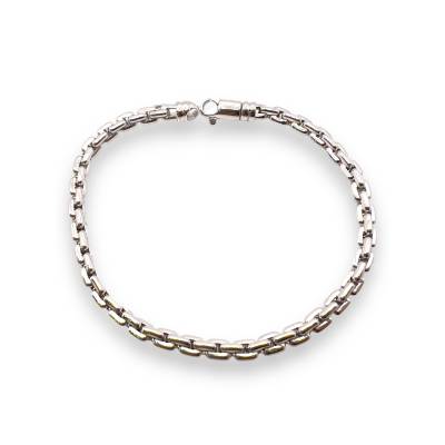 Bracciale in Oro Bianco 18kt con Maglia Forzatina