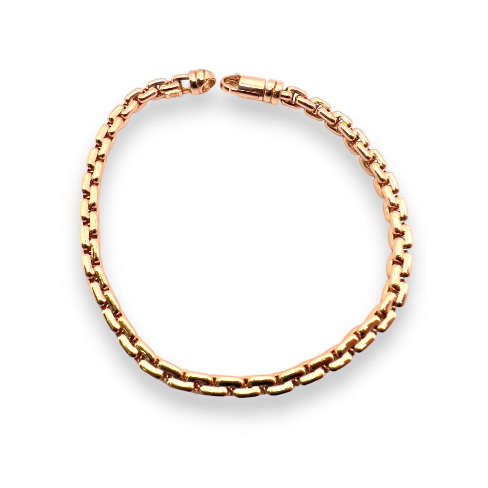 Bracciale in Oro Rosa 18kt con Maglia Forzatina