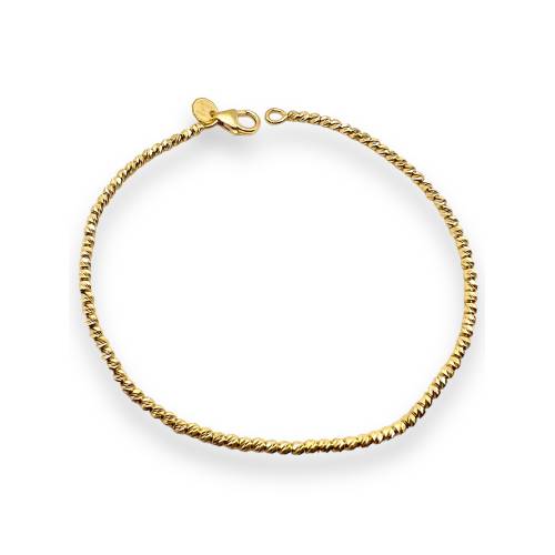 Bracciale in Oro Giallo 18kt con Sfere Diamantate