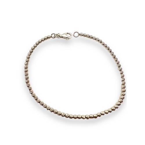 Bracciale in Oro Bianco 18kt con Sfere Diamantate