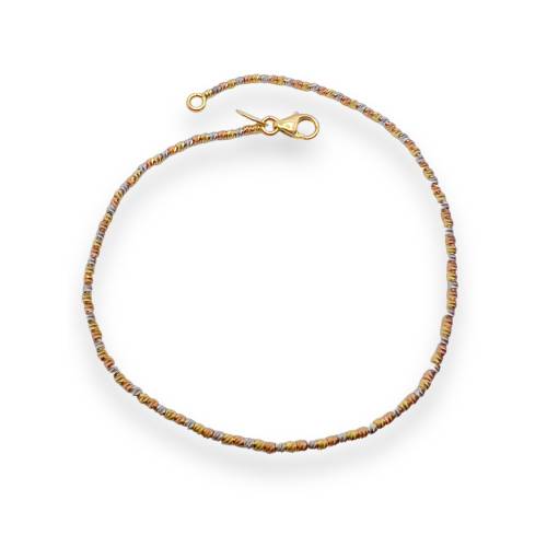 Bracciale in Oro Bianco, Giallo e Rosa 18kt con Sfere Diamantate