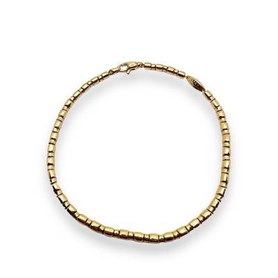 Bracciale da Uomo in Oro Giallo 18kt con Maglie Tubolari