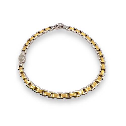 Bracciale Uomo in Oro Giallo e Bianco 18 kt